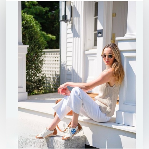 Tory Burch suede and leather retro sneaker - Picture 5 of 12